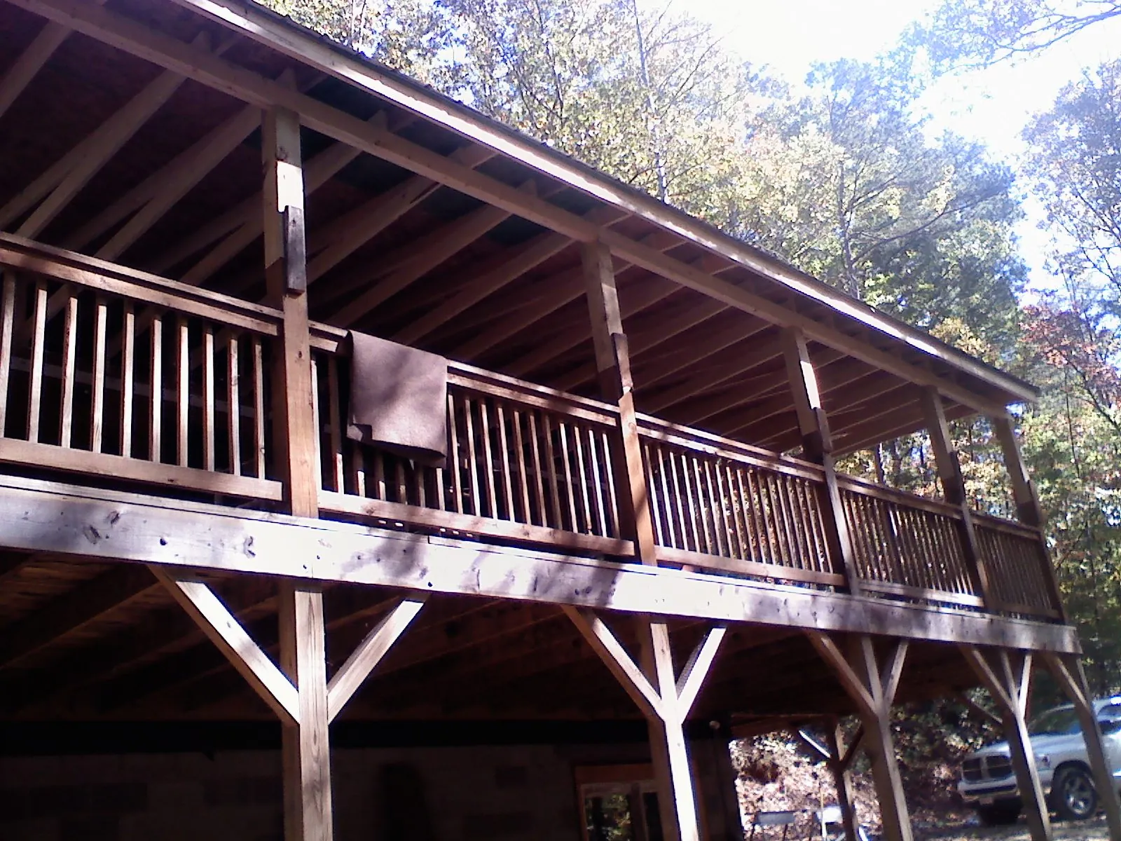 Timber framing under a new elevated porch and deck — Roof Leak Repair in Herculaneum by Roofing Brothers